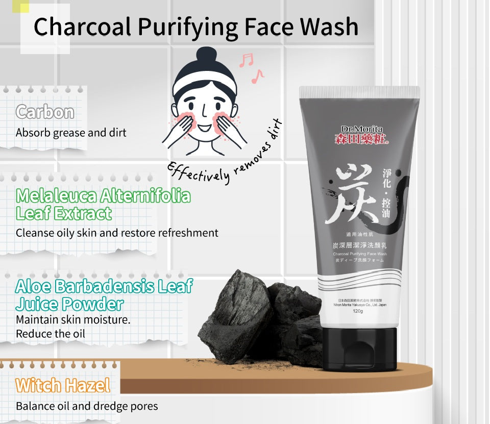 Dr. Morita Charcoal Purifying Face Wash